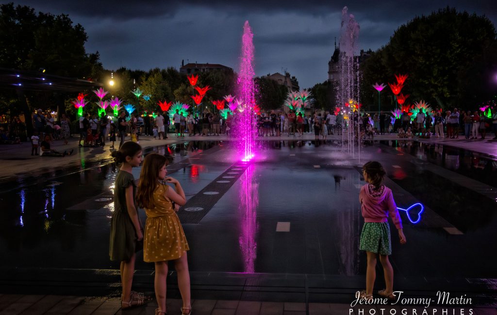 Béziers – Illuminations et jets d’eau